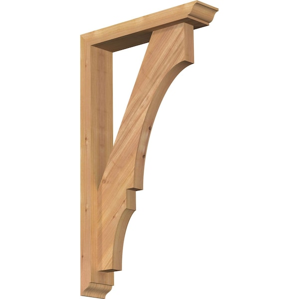 Ekena Millwork Balboa Traditional Smooth Bracket w/ Offset Brace, Western Red Cedar, 3 1/2"W x 16"D x 28"H BKT0402X16X28BOA01SWR - main